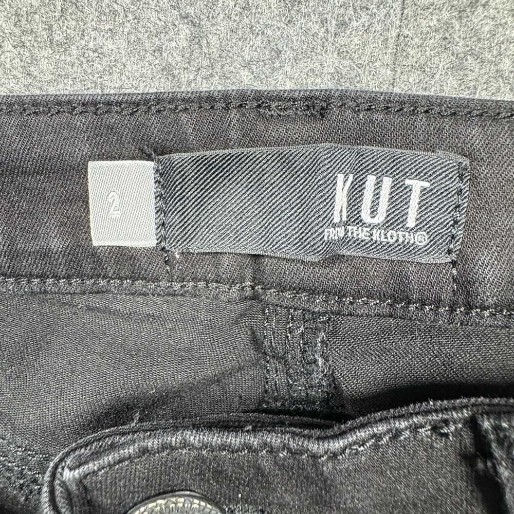 KUT from the Kloth Donna High‎ Waist Ankle Skinny Jeans Black Women's/Juniors 2 - Picture 8 of 11